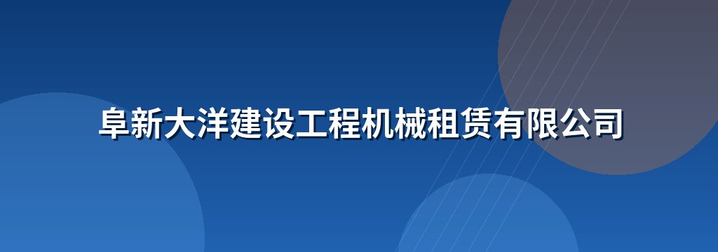 阜新大洋建设工程机械租赁有限公司